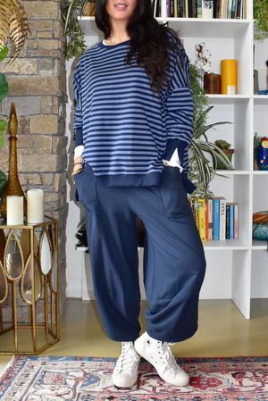 Lagen Shelby Barrel Pant Navy 
